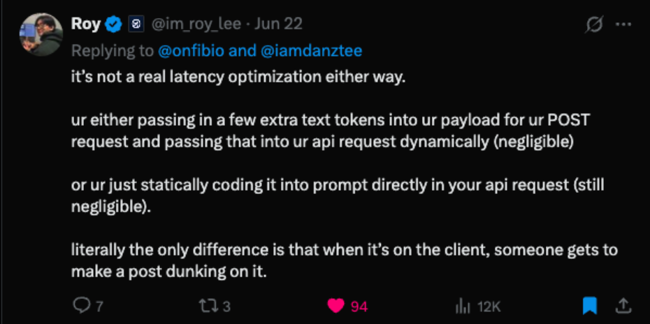 Roy Lee tweet